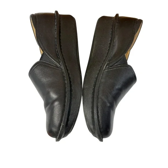 Alegria‎ Debra Black Leather Slip On Nursing Work Shoes Cushioned NonSlip 39 - Picture 10 of 11